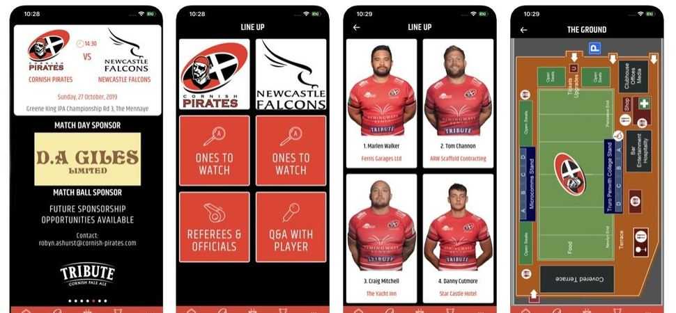 Cornish Pirates & ITEC Launch New Match Day App for Supporters